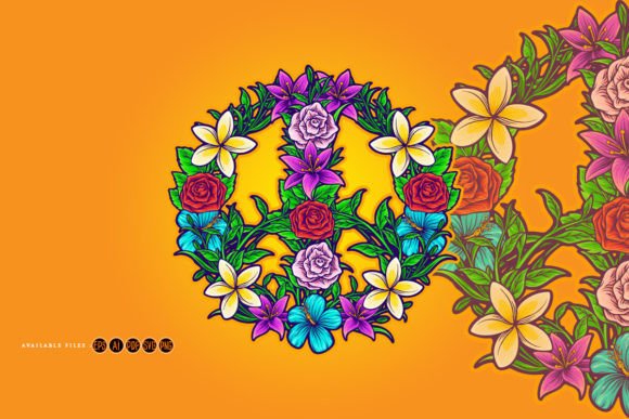 Download Boho Chic Flower Peace Symbol - Premium Resources