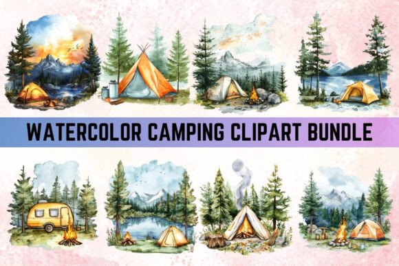 Download Watercolor Camping Clipart - Travel Png - Premium Resources