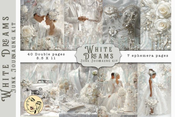 Download White Dreams Junk Journaling Kit - Journaling Collection
