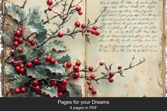 Download Vintage Holly Journal Pages - Vintage holly Collection
