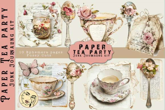 Download Paper Tea Party Ephemera Junk Journaling - Journaling Collection