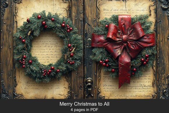 Download Vintage Holly Wreath Journal - Vintage holly Collection