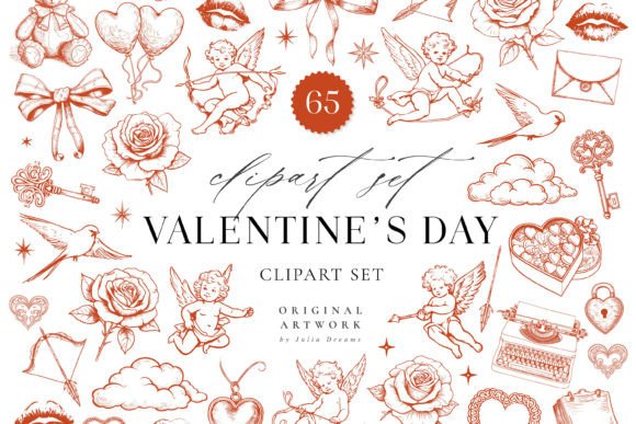 Download Valentines Day Clipart Vintage Elements - Vintage elements Collection